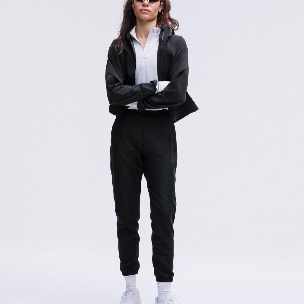 Lululemon Adapted State High-Rise Fleece-Lined Jogger Black Full Length Size 2
